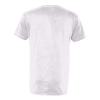 Next Level Apparel Unisex Cotton V-Neck T-Shirt, White, Back view