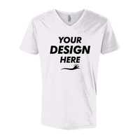 Next Level Apparel Unisex Cotton V-Neck T-Shirt, White, Front view, Mockup