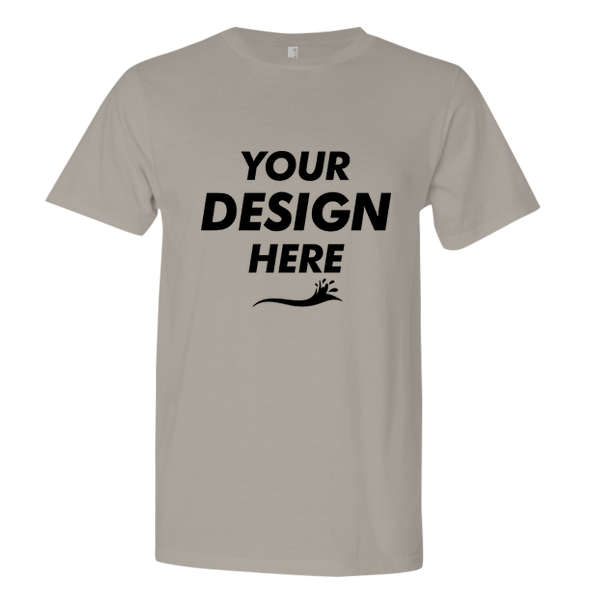 Next Level Apparel Unisex Festival T-Shirt, Ash, Front view, Mockup