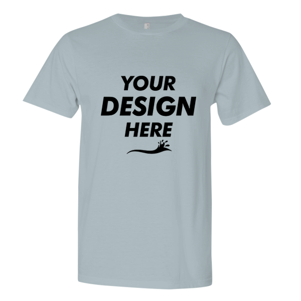 Next Level Apparel Unisex Festival T-Shirt, Stonewash Denim, Front view, Mockup