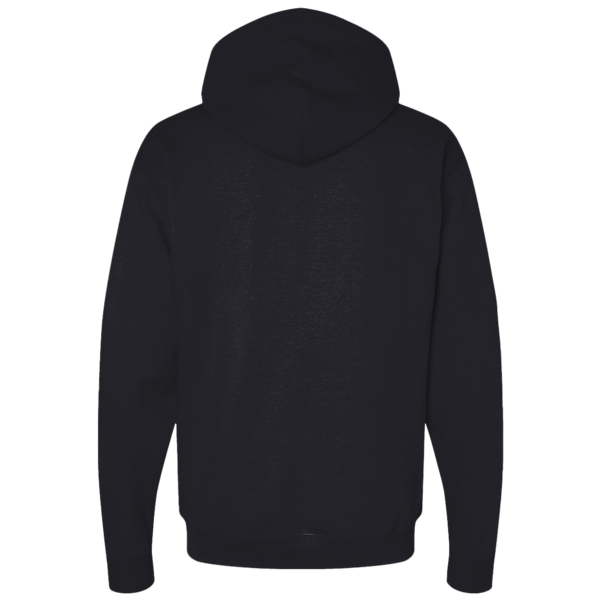 Next Level Apparel Unisex Heavyweight Fleece Hoodie Sweatshirt, Black, Back view