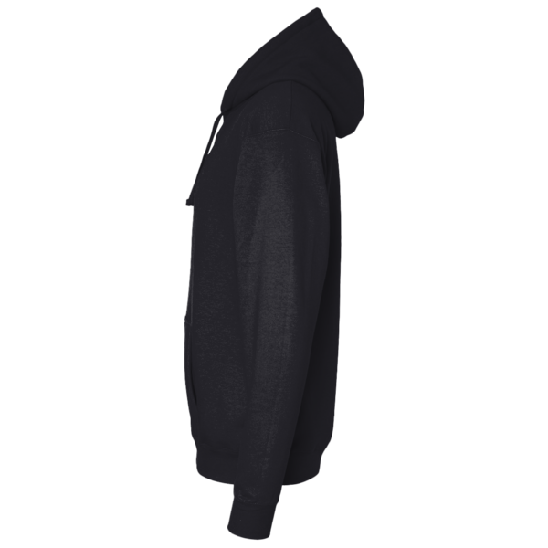 Next Level Apparel Unisex Heavyweight Fleece Hoodie Sweatshirt, Black, Left Sleeve view