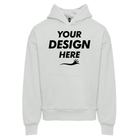 Next Level Apparel Unisex Heavyweight Fleece Hoodie Sweatshirt, Bone, Front view, Mockup