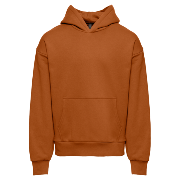 Next Level Apparel Unisex Heavyweight Fleece Hoodie Sweatshirt, Clay, Front view