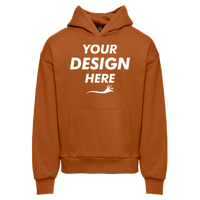 Next Level Apparel Unisex Heavyweight Fleece Hoodie Sweatshirt, Clay, Front view, Mockup