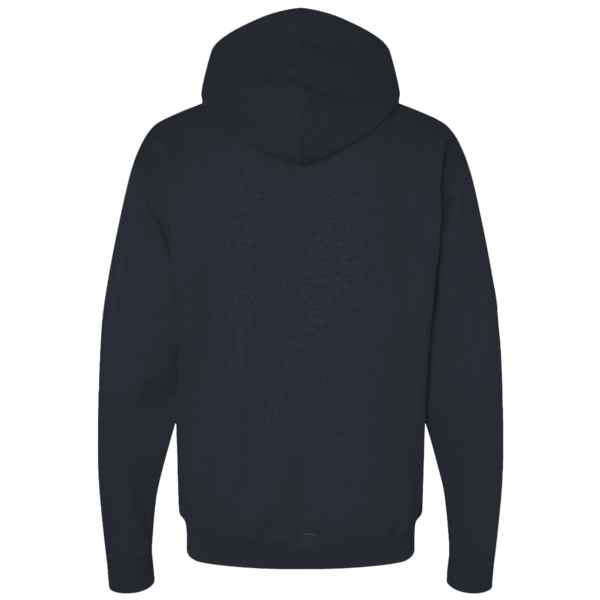 Next Level Apparel Unisex Heavyweight Fleece Hoodie Sweatshirt, Graphite Black, Back view