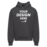Next Level Apparel Unisex Heavyweight Fleece Hoodie Sweatshirt, Graphite Black, Front view, Mockup