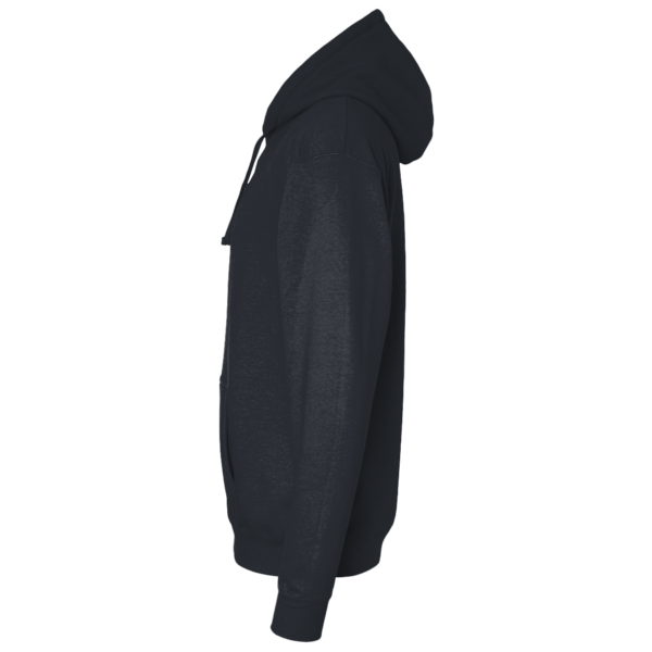 Next Level Apparel Unisex Heavyweight Fleece Hoodie Sweatshirt, Graphite Black, Left Sleeve view