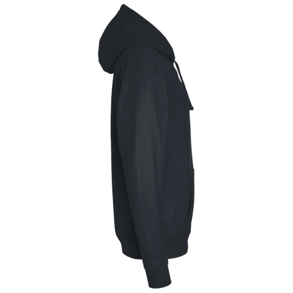 Next Level Apparel Unisex Heavyweight Fleece Hoodie Sweatshirt, Graphite Black, Right Sleeve view