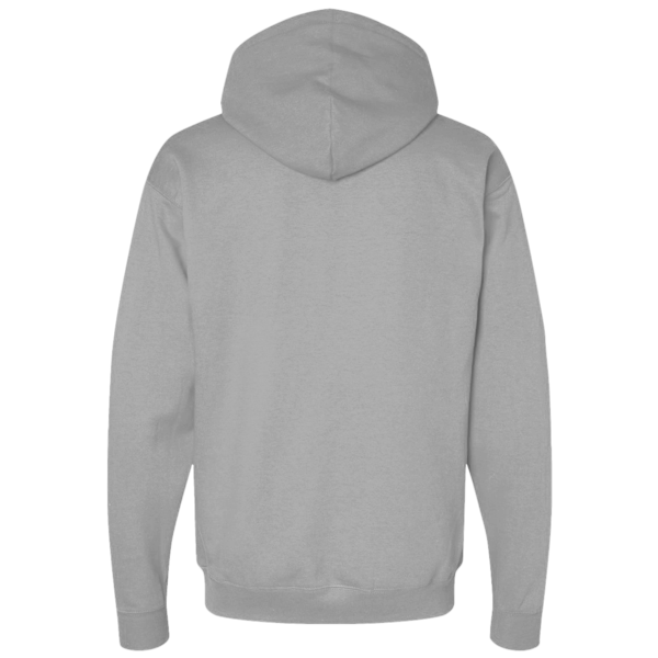 Next Level Apparel Unisex Heavyweight Fleece Hoodie Sweatshirt, Heather Grey, Back view