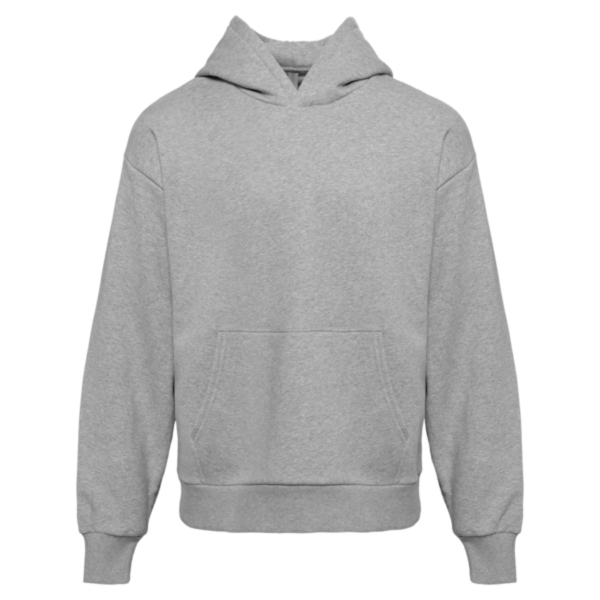 Next Level Apparel Unisex Heavyweight Fleece Hoodie Sweatshirt, Heather Grey, Front view