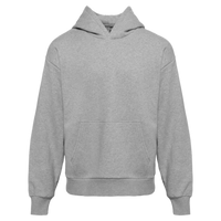 Next Level Apparel Unisex Heavyweight Fleece Hoodie Sweatshirt, Heather Grey, Front view