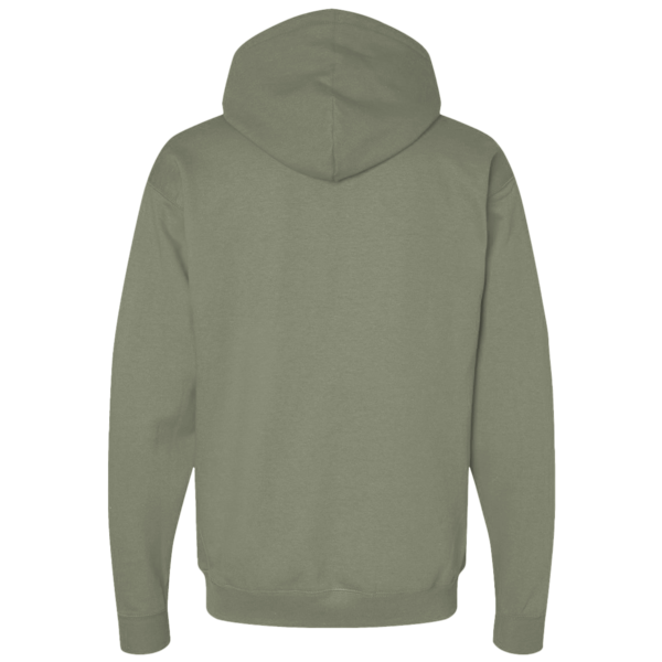 Next Level Apparel Unisex Heavyweight Fleece Hoodie Sweatshirt, Light Olive, Back view