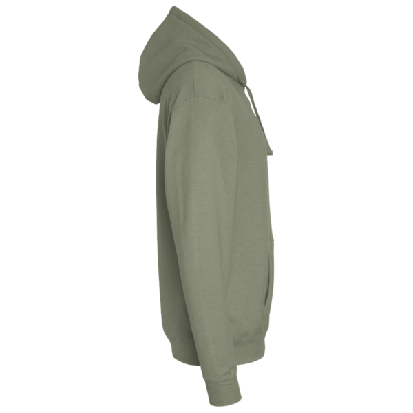 Next Level Apparel Unisex Heavyweight Fleece Hoodie Sweatshirt, Light Olive, Right Sleeve view