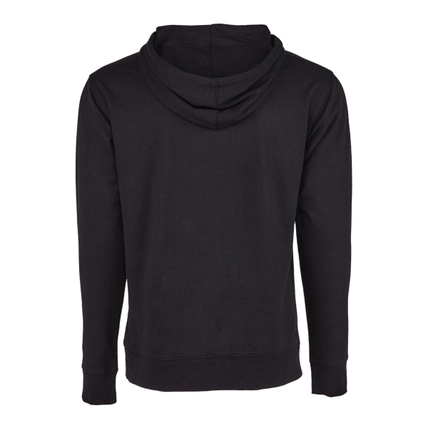 Next Level Apparel Unisex Laguna Hoodie Sweatshirt, Black / Black, Back view