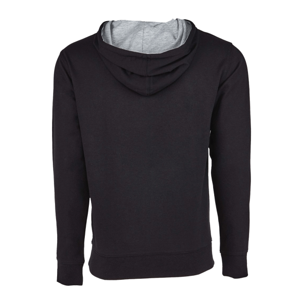 Next Level Apparel Unisex Laguna Hoodie Sweatshirt, Black / Heather Grey, Back view