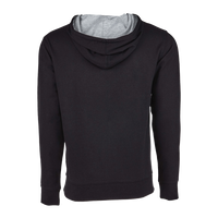 Next Level Apparel Unisex Laguna Hoodie Sweatshirt, Black / Heather Grey, Back view