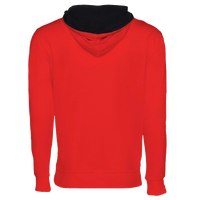Next Level Apparel Unisex Laguna Hoodie Sweatshirt, Black / Red, Back view