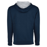 Next Level Apparel Unisex Laguna Hoodie Sweatshirt, Midnight Navy / Heather Grey, Back view