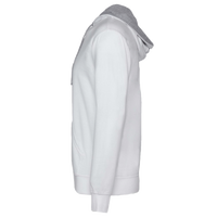Next Level Apparel Unisex Laguna Hoodie Sweatshirt, White / Heather Grey, Left Sleeve view