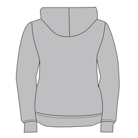 Next Level Apparel Unisex Laguna Sueded Hoodie Sweatshirt, Heather Grey, Back view