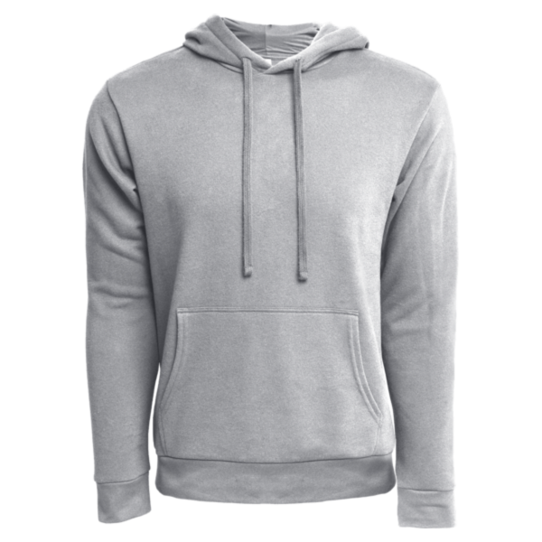 Next Level Apparel Unisex Laguna Sueded Hoodie Sweatshirt, Heather Grey, Front view