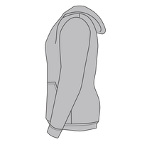 Next Level Apparel Unisex Laguna Sueded Hoodie Sweatshirt, Heather Grey, Left Sleeve view