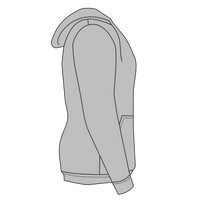 Next Level Apparel Unisex Laguna Sueded Hoodie Sweatshirt, Heather Grey, Right Sleeve view