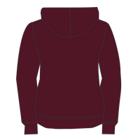 Next Level Apparel Unisex Laguna Sueded Hoodie Sweatshirt, Maroon, Back view