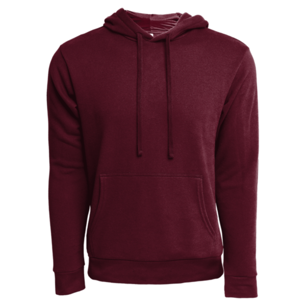 Next Level Apparel Unisex Laguna Sueded Hoodie Sweatshirt, Maroon, Front view