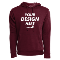Next Level Apparel Unisex Laguna Sueded Hoodie Sweatshirt, Maroon, Front view, Mockup