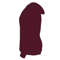 Next Level Apparel Unisex Laguna Sueded Hoodie Sweatshirt, Maroon, Left Sleeve view