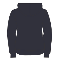 Next Level Apparel Unisex Laguna Sueded Hoodie Sweatshirt, Midnight Navy, Back view
