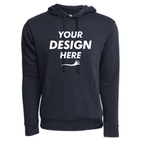 Next Level Apparel Unisex Laguna Sueded Hoodie Sweatshirt, Midnight Navy, Front view, Mockup