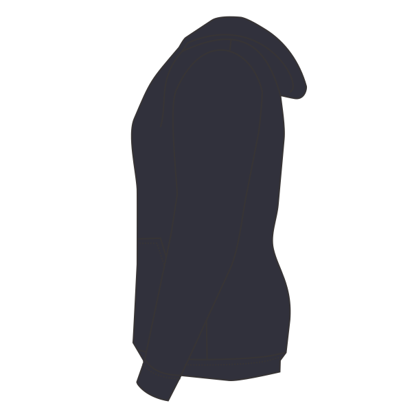 Next Level Apparel Unisex Laguna Sueded Hoodie Sweatshirt, Midnight Navy, Left Sleeve view