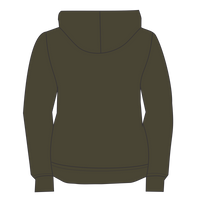 Next Level Apparel Unisex Laguna Sueded Hoodie Sweatshirt, Military Green, Back view