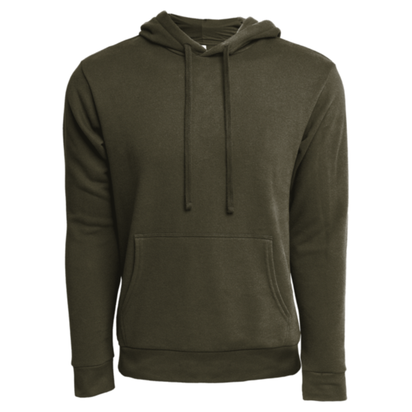 Next Level Apparel Unisex Laguna Sueded Hoodie Sweatshirt, Military Green, Front view