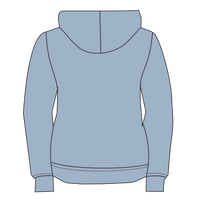 Next Level Apparel Unisex Laguna Sueded Hoodie Sweatshirt, Stonewash Denim, Back view