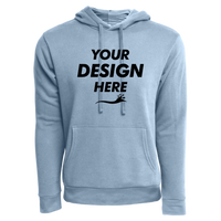 Next Level Apparel Unisex Laguna Sueded Hoodie Sweatshirt, Stonewash Denim, Front view, Mockup