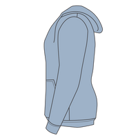Next Level Apparel Unisex Laguna Sueded Hoodie Sweatshirt, Stonewash Denim, Left Sleeve view