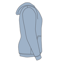 Next Level Apparel Unisex Laguna Sueded Hoodie Sweatshirt, Stonewash Denim, Right Sleeve view