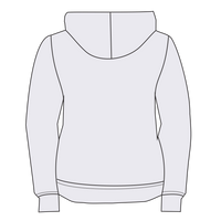 Next Level Apparel Unisex Laguna Sueded Hoodie Sweatshirt, White, Back view