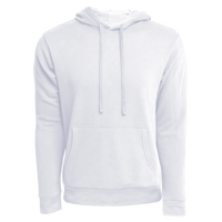 Next Level Apparel Unisex Laguna Sueded Hoodie Sweatshirt, White, Front view