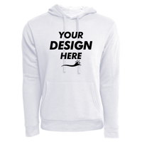 Next Level Apparel Unisex Laguna Sueded Hoodie Sweatshirt, White, Front view, Mockup