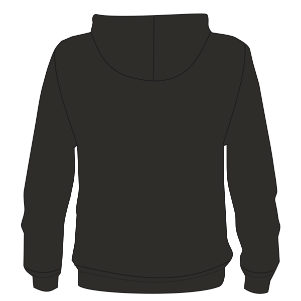 Next Level Apparel Unisex Malibu Hoodie Sweatshirt, Heather Black, Back view