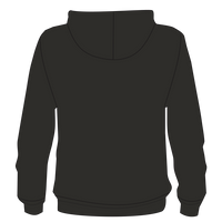 Next Level Apparel Unisex Malibu Hoodie Sweatshirt, Heather Black, Back view