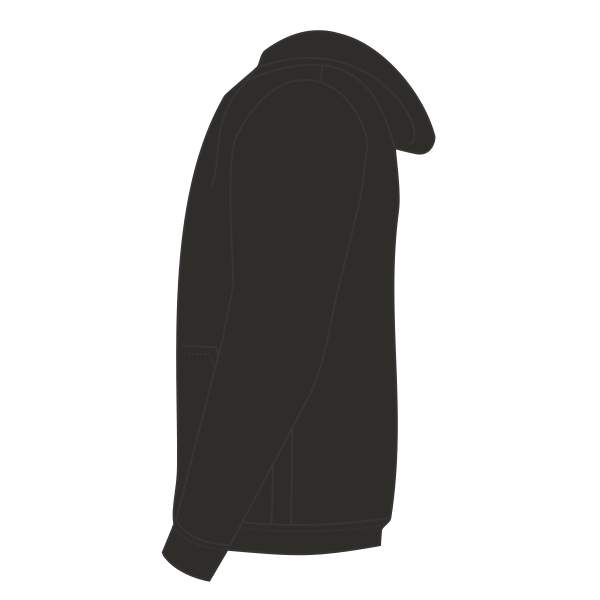 Next Level Apparel Unisex Malibu Hoodie Sweatshirt, Heather Black, Left Sleeve view
