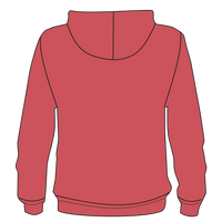 Next Level Apparel Unisex Malibu Hoodie Sweatshirt, Heather Cardinal, Back view