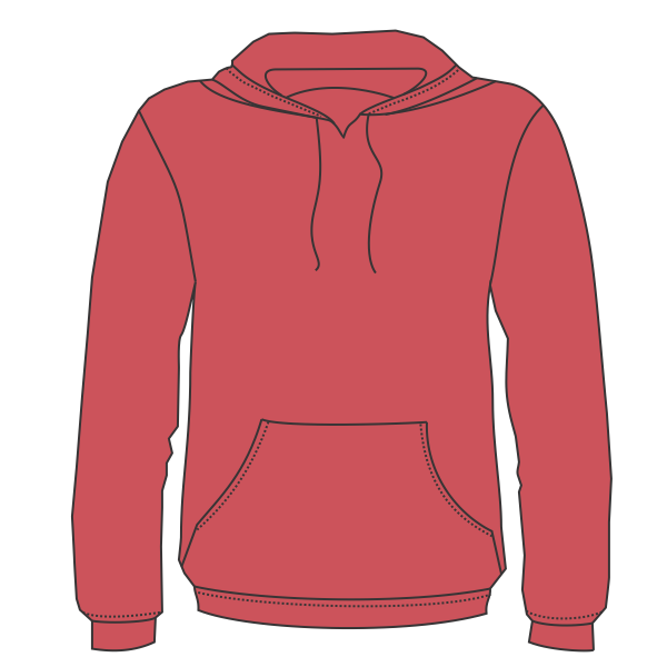 Next Level Apparel Unisex Malibu Hoodie Sweatshirt, Heather Cardinal, Front view