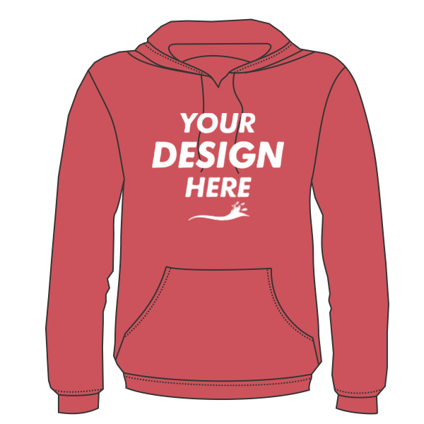 Next Level Apparel Unisex Malibu Hoodie Sweatshirt, Heather Cardinal, Front view, Mockup